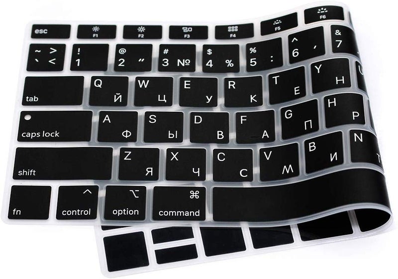 UHamn Russian Language Keyboard Cover Protective Skin Compatible with MacBook Air 13 inch with Retina Display Model A1932, 2018 Release (not Compatible for Old Version MacBook Air 13" A1369 & A1466) - Image 3